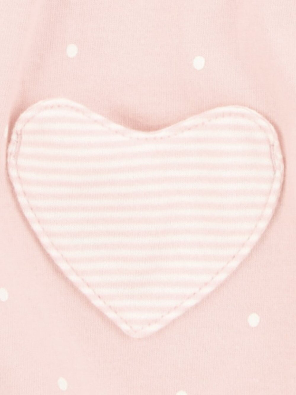 NWT Carter's Sweet Baby Girl Heart Pocket Romper - Pink/White - 6 Months - Picture 7 of 10